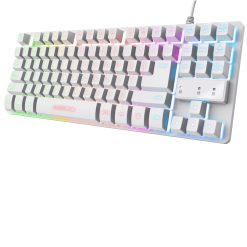GXT 833W Thado Gamingtangentbord TKL RGB Nordisk layout Vit