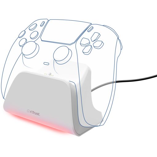 GXT 255W Snabbladdningsställ för PS5-handkontroll Vit - Image 12