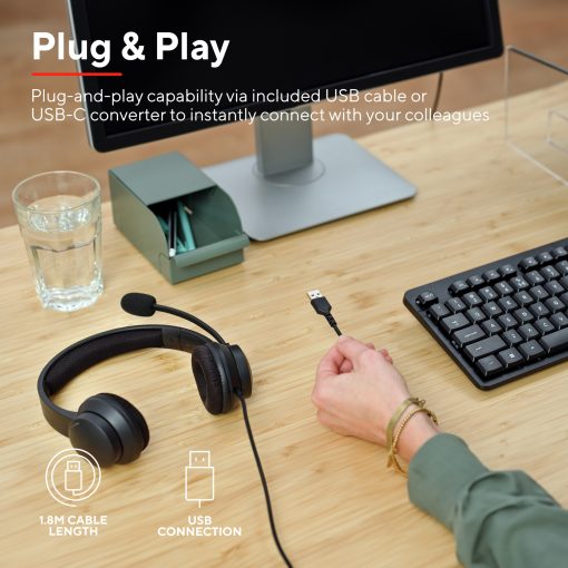 Ayda PC-headset ENC USB Svart - Image 9