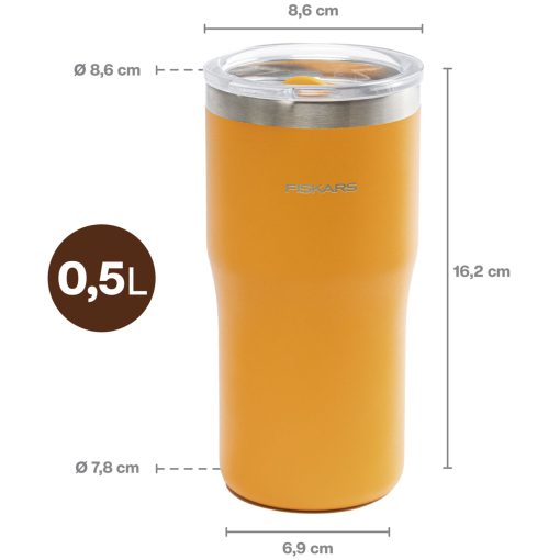 Termosmugg orange 0,5 liter  On-the-go mug - Image 6