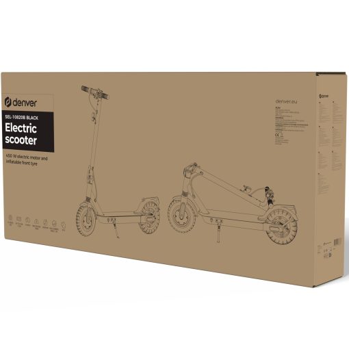E-scooter 450W motor 20km/h 10" hjul IPX4 Svart - Image 14